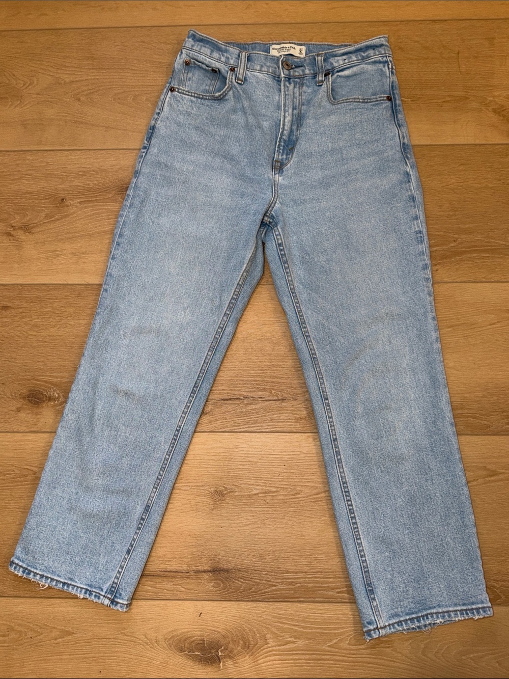 Abercrombie & Fitch Curve Love Ankle Straight Ultra High Rise Jeans